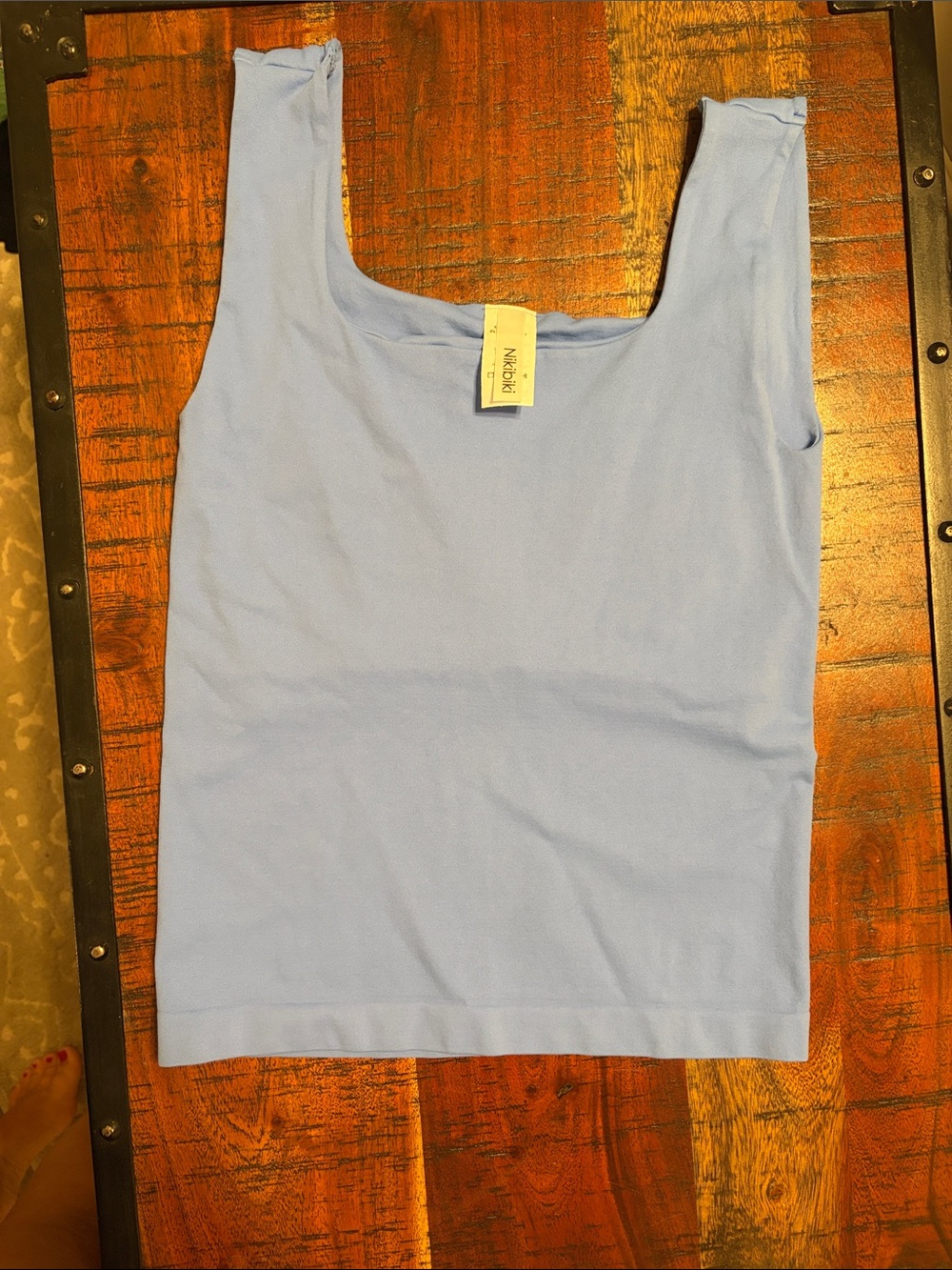 Nikibiki Light Blue Square Scoop Tank